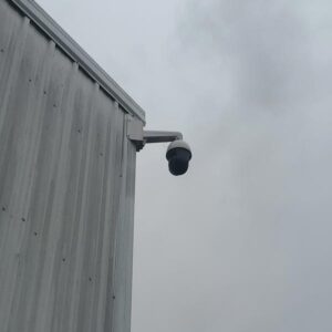 camera on side of metal building